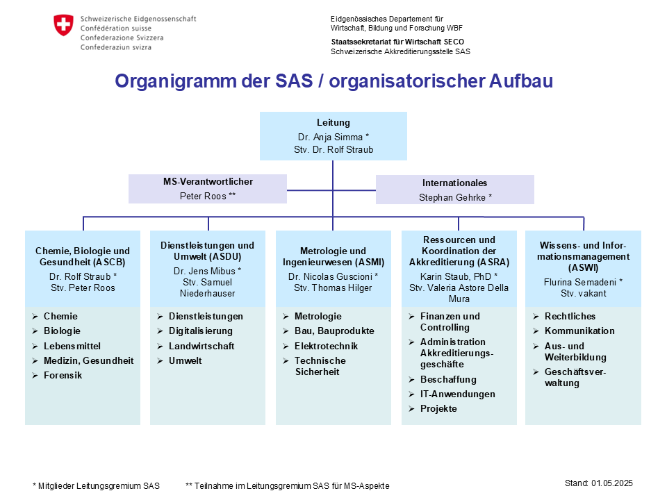 SAS Organigramm